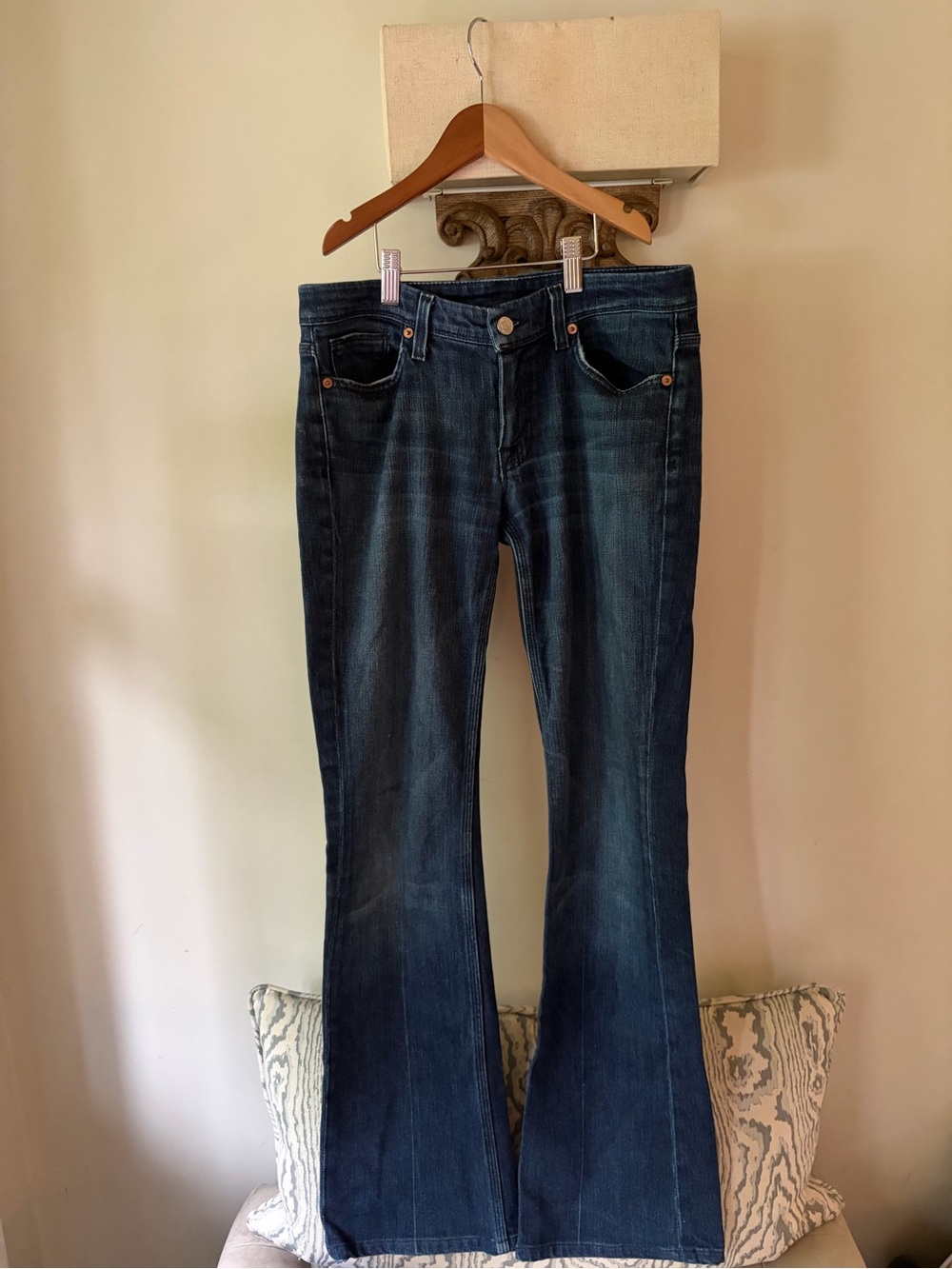 Women’s 7 For All Mankind Dark Blue Flare Jeans